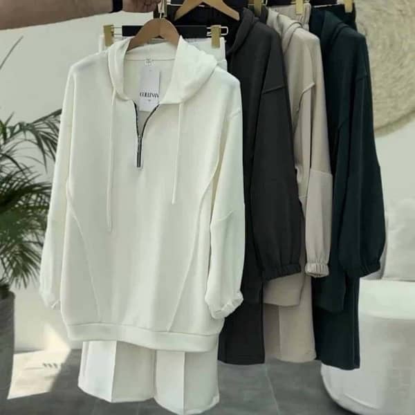 Drop Shoulder Pull over style winter track suit 1