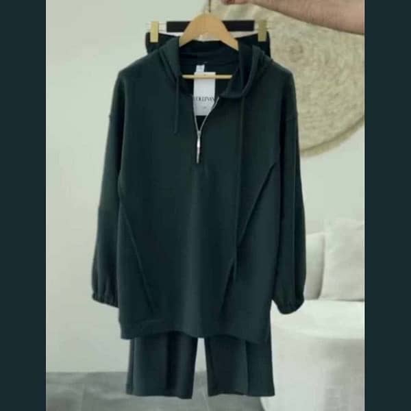 Drop Shoulder Pull over style winter track suit 3