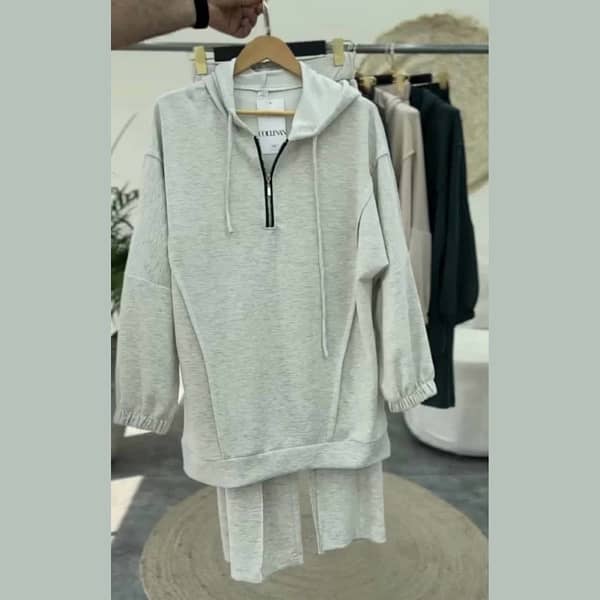 Drop Shoulder Pull over style winter track suit 4