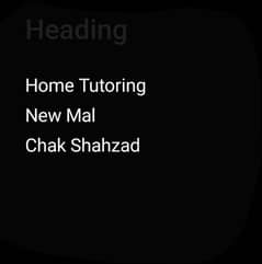 Home tutoring