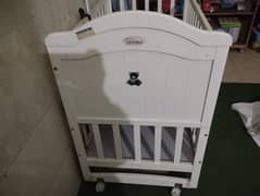 Baby cot pure wood with mattress and net