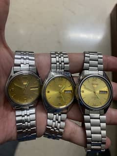 seiko 5 Automatic japan original watches 3 pieces in 11,000 only