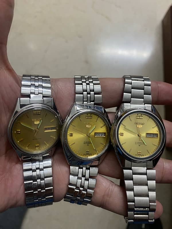 seiko 5 Automatic japan original watches 3 pieces in 11,000 only 0