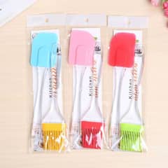 Pack of 2 Silicone Basting Brush & Silicone Spatula ( Brush+Spatula)