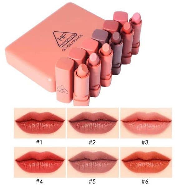 6 Pcs warm undertone lipstick set for Bold coverage 4