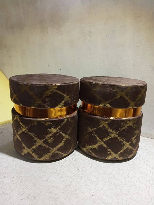 Luxury Wooden Round Stools BIG SIZE 2