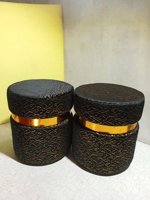 Luxury Wooden Round Stools BIG SIZE 3