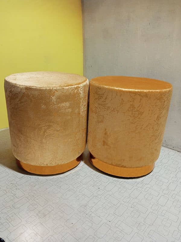 Luxury Wooden Round Stools BIG SIZE 4