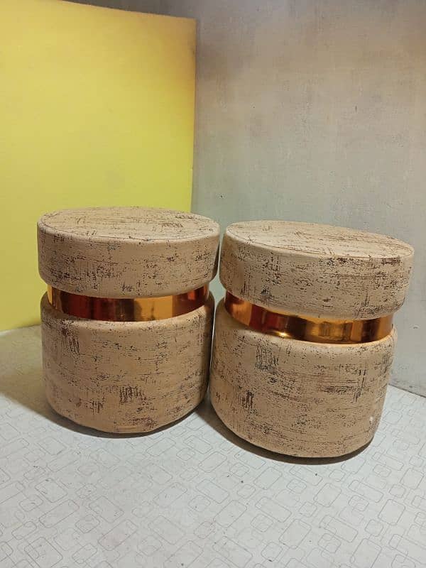 Luxury Wooden Round Stools BIG SIZE 6