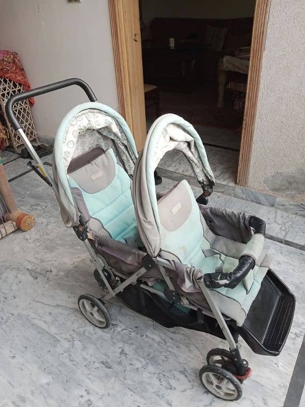 Double Baby pram for kids 2