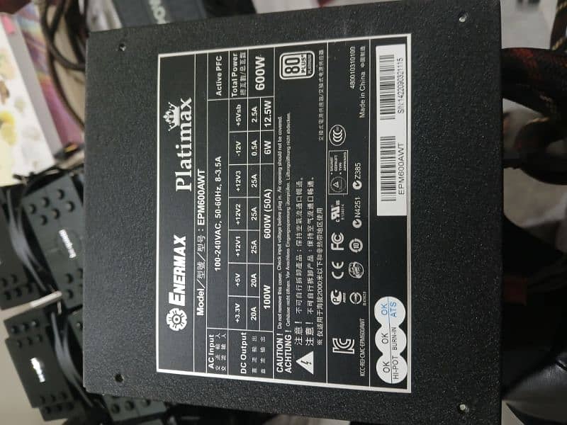 enermax 600 80+ platinum psu for sale 3