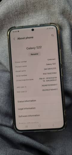 Galaxy s22 in excellent condition