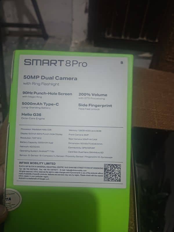 Infinix smart 8 pro 4+4/128 8