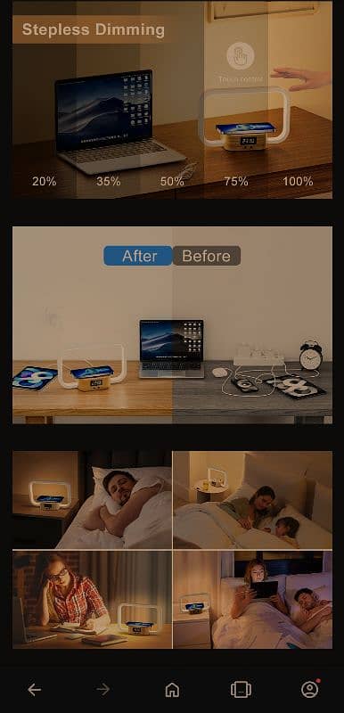 YAMYONE Bedside Lamp 4 colours, touch germany imported 6