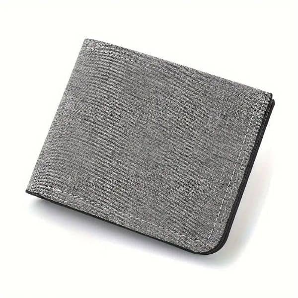 Sleek Men's Ultra-Thin Canvas Wallet 0