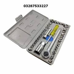 40 Piece Toolkit Tool Kit Combination Socket Ratchet Wrench Set Tool