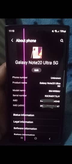 Samsung Galaxy note 20 Ultra 5G non pta