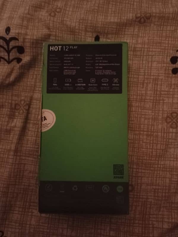 Infinix hot 12 play 4+2 ram 64 gb ROM 6000amh battery 9