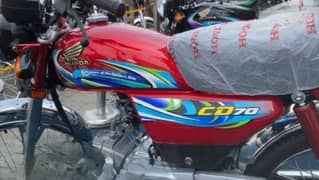 Honda CD 70 2024 Model. Red Color. Registered