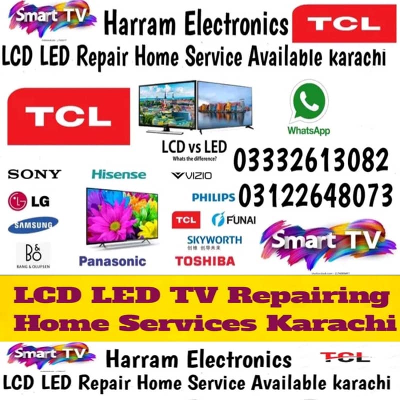 LCD. LED. Tv. Repairing All Karachi 03332613082 Call. Home Services 0