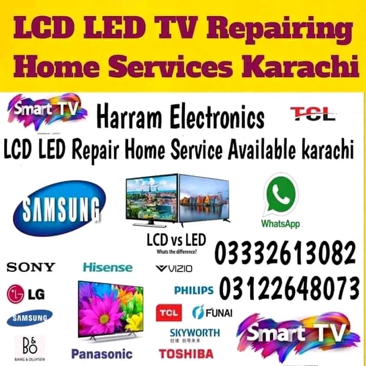 LCD. LED. Tv. Repairing All Karachi 03332613082 Call. Home Services 2