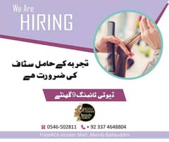 Experienced staff required