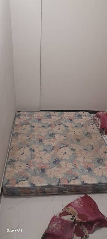 Queen Iron bed with mattress 6