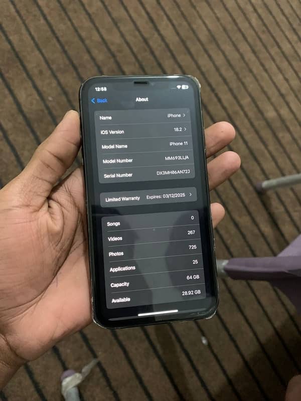 iphone 11 with box 11 month apple warranty no any fulat 0