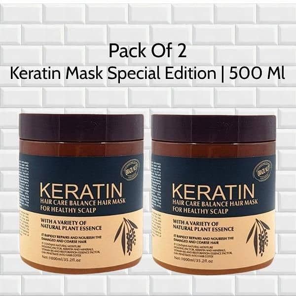 keratin hair mask treatment, 500ml-pack of 2 1