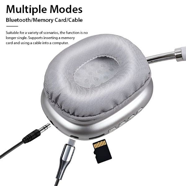 P9 Bluetooth Wireless Noise-Cancelling Stereo Headphones with Mic 1