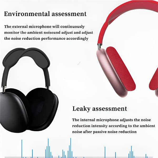 P9 Bluetooth Wireless Noise-Cancelling Stereo Headphones with Mic 4