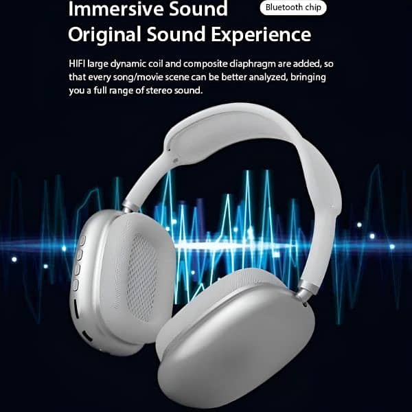 P9 Bluetooth Wireless Noise-Cancelling Stereo Headphones with Mic 7