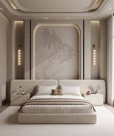 pretty beds and decent side tables