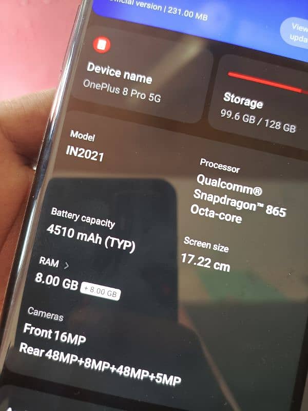 One plus 8 Pro 4G+ 6
