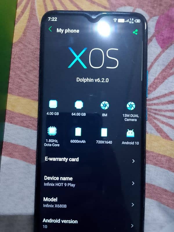 Infinix Hot 9 Play  Box Open No charger, hand Phone 6