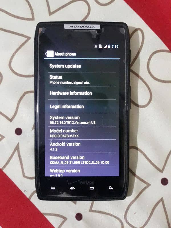 motorola xt912 only mobile 16gb/1gb 1