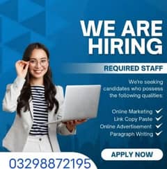 online jobs/full time/part time/simple typing jobs for boys and girls