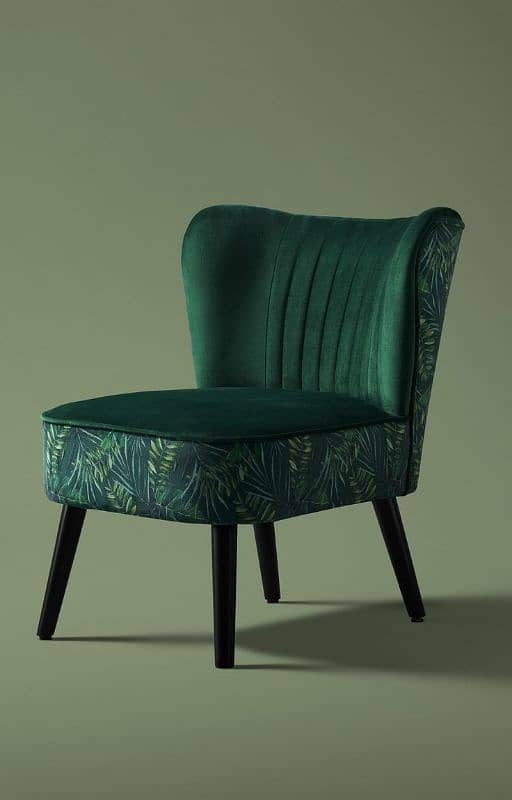 Handcrafted Velvet Chairs with Matching Ottoman 3