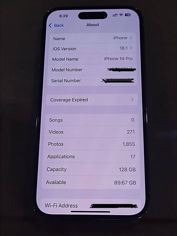 Iphone 14 pro Pta Approved 6