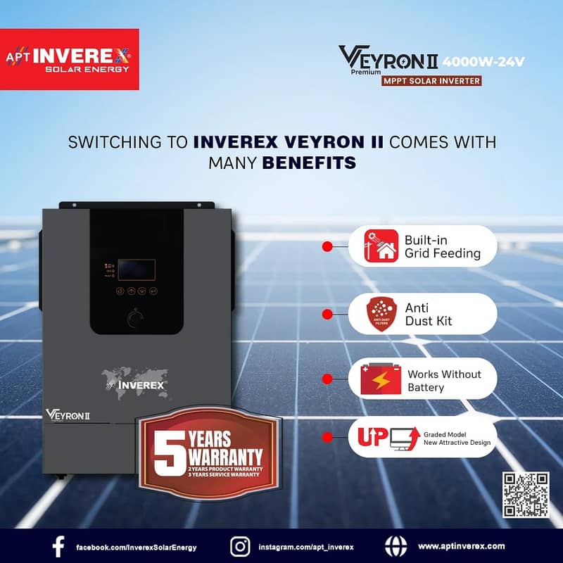 Inverex (Veyron II) 4kW - Solar Inverter - Best - Reliable 0