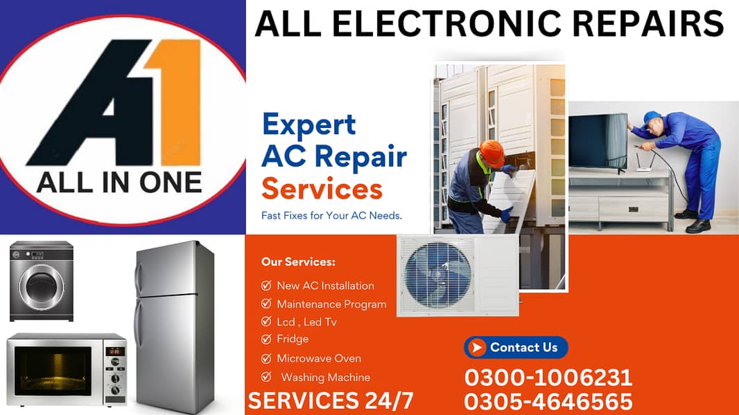 Ac Repairing /Washing machine  /Repair Fridge/Ups /Microwave / Repair 0