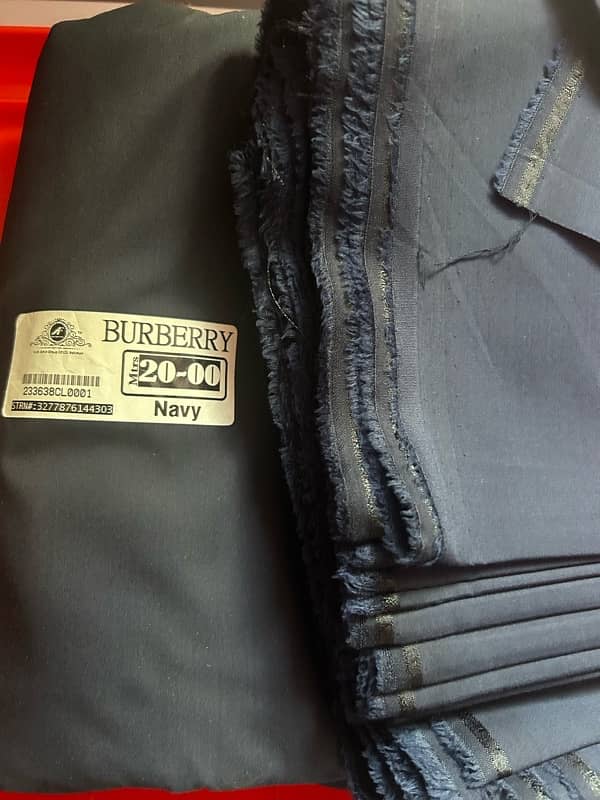 Ahmad Fabrics 20 metre Burberry Navy wholesale price 0