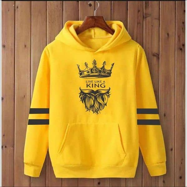 LIVE LIKE A KING PRINTED HOODIE 0