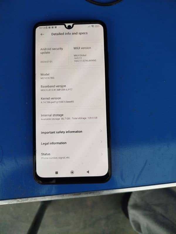 Redmi note 10s (non pta) Ram 8gb ROM  128 2