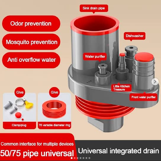 Useful Anti odor Sink Drain Pipe Adapter 0