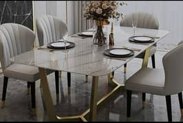 tables / dinning tables / wooden dinning table with luxury chairs /