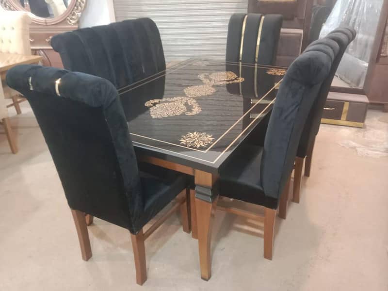 tables / dinning tables / wooden dinning table with luxury chairs / 8