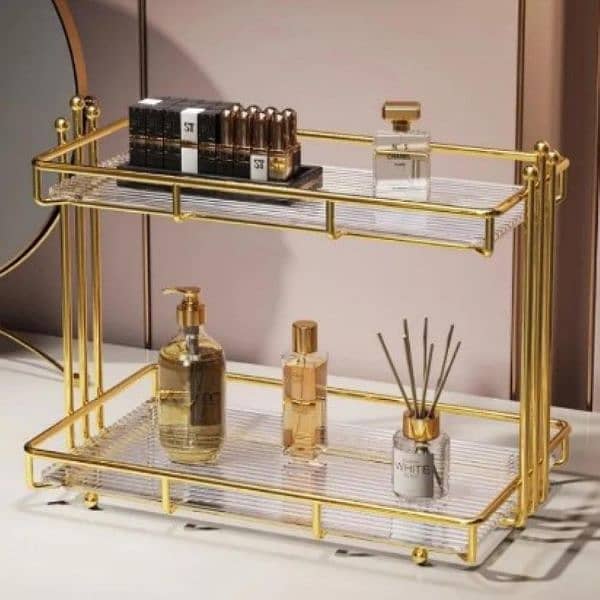 Metal organizer storage makeup stand 0