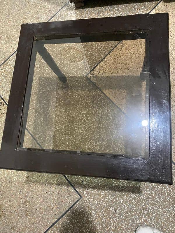 New wood center table with glass 3