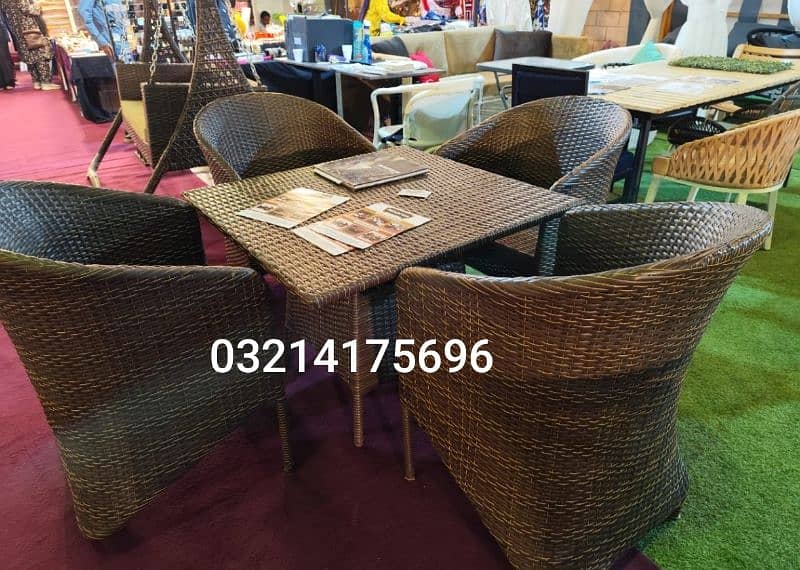 RATTNA OUTDOOR GARDEN UPVC FURNITURE SOFA SET CHAIRS TABLE UMBRELLA 1